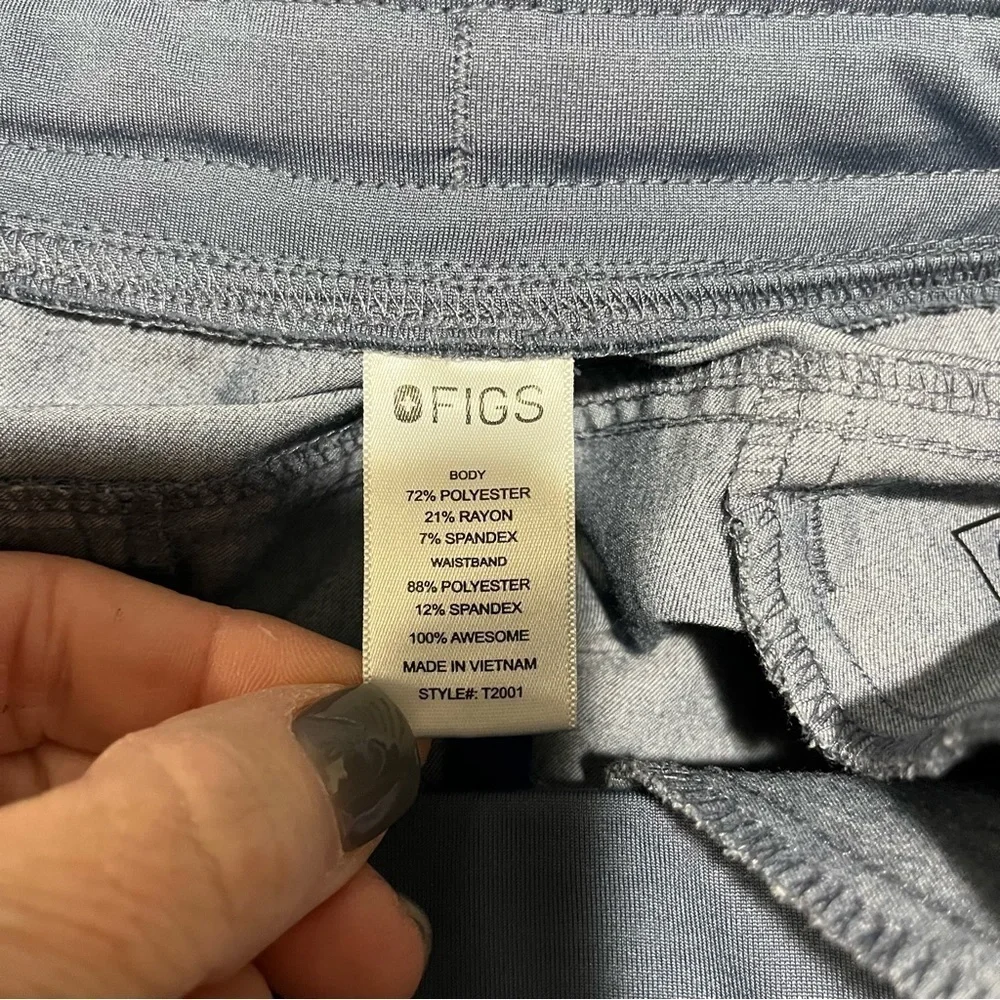 Figs Axim Cargo Scrub Pants Heather Blue Size Medium Style T2001 Medical